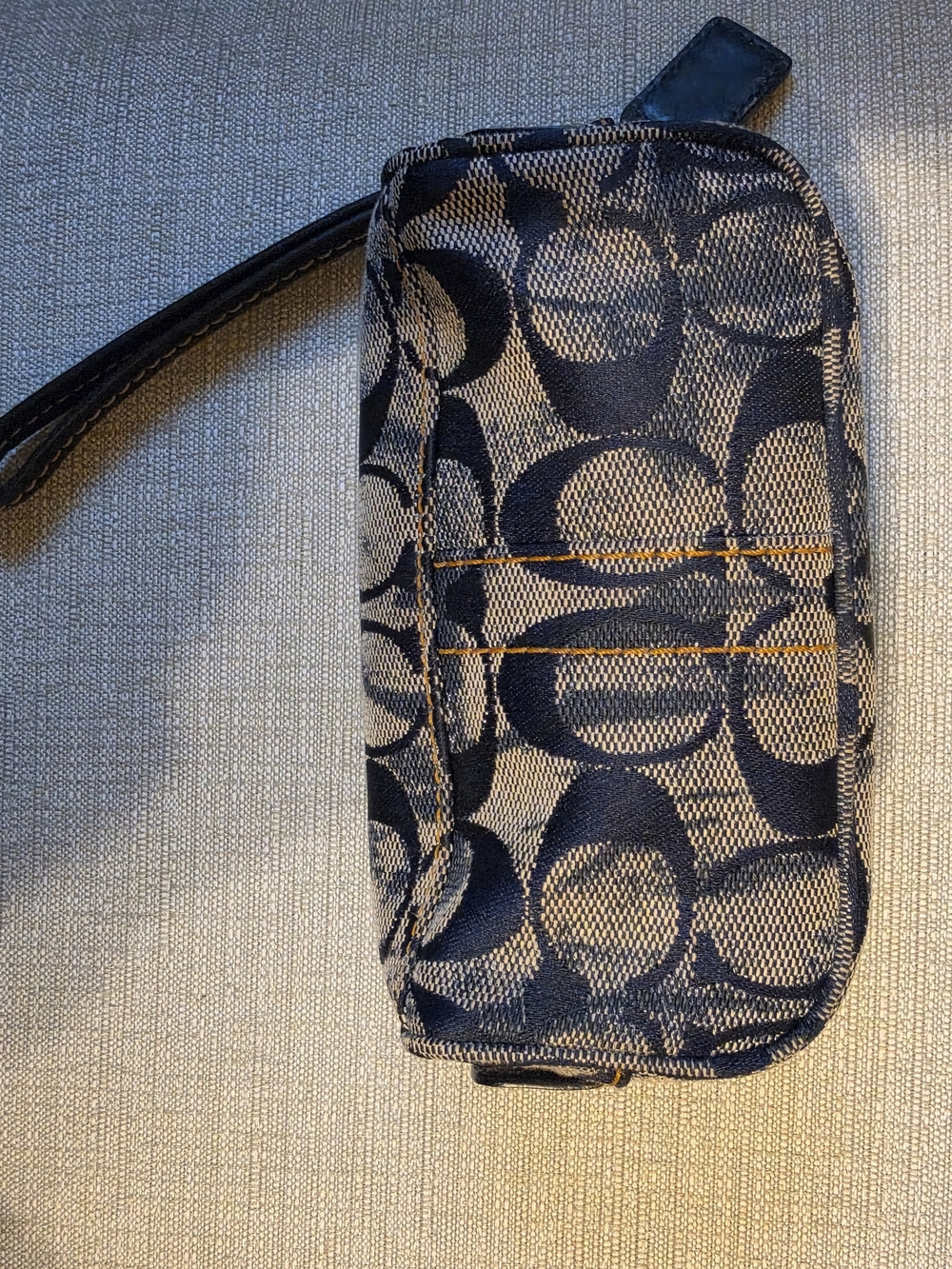 Coach Y2k Denim Blue Pouch Cosmetics Case